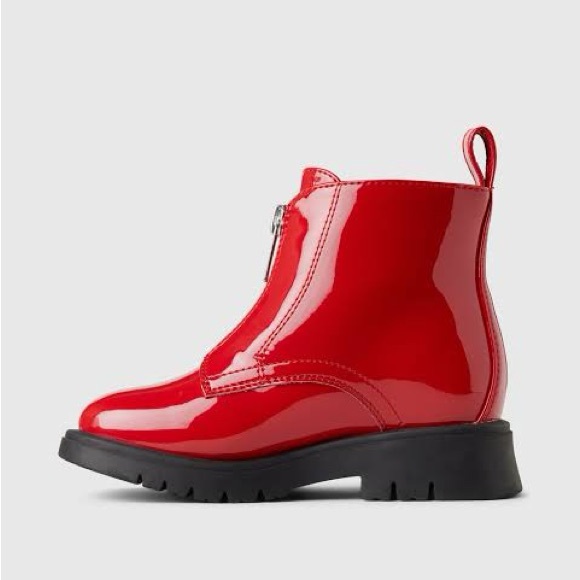 Baby Gap Toddler Red Patent Leather Ankle Boots - Picture 1 of 7